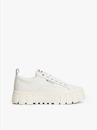 Tommy Hilfiger Zapatillas de piel con plataforma