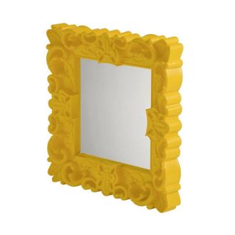 Slide Mirror of Love Giallo zafferano - Piccolo specchio di design originale Slide colorato moderno barocco camera ingresso sala da pranzo salotto