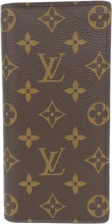 Louis Vuitton Monogram Marron Coated Canvas Long Wallet (Bi-Fold) (Pre-Owned)