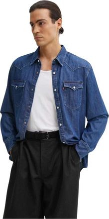 Levi's Barstow Western Shirt - Heren - Spijkeroverhemden - Blauw - S - Katoen - Overhemden