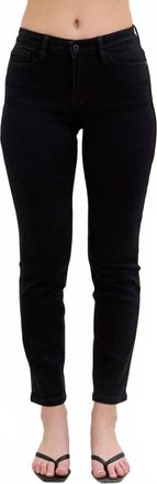 Judy Blue Casey Mid-Rise Slim Jeans In Black