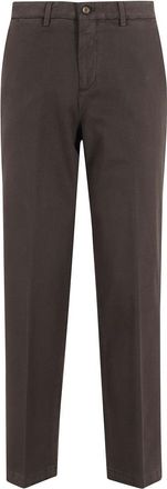 BRIGLIA 1949 Slim Fit Brown Pants