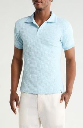 T.R. Premium Textured Short Sleeve Polo in Sky at Nordstrom Rack, Size Xx-Large