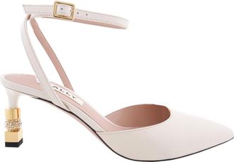 Bally Tatjana 65 Pointed-Toe Leather Pumps, Brand Size 36 ( US Size 5.5 )