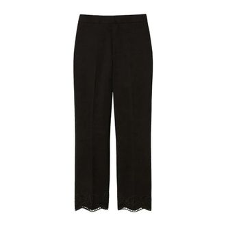 Twinset Cropped Broeken - Dames - Vrijetijds broeken - Zwart - S - Broeken