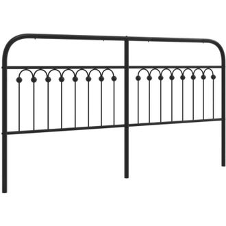 vidaXL Cabecero De Metal Negro 180 Cm Vidaxl