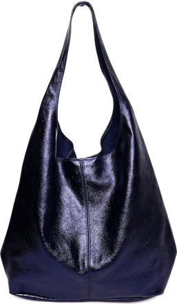 Luisa Vannini Blauw Rundleer Tas