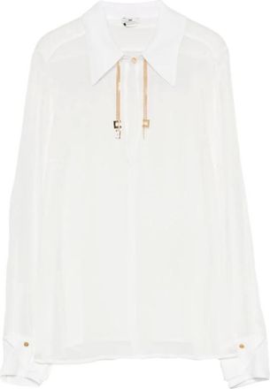 Elisabetta Franchi Mujer, Blusas y Camisas, Blanco, Talla: S