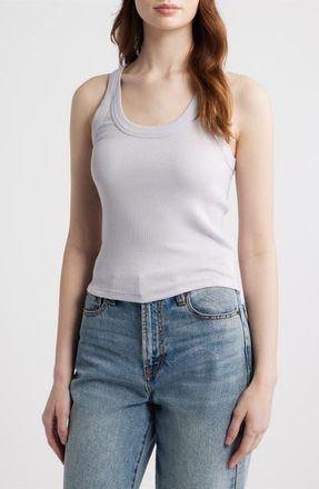 Rag & Bone The Essential Rib Tank in Lavender Mist at Nordstrom, Size X-Large