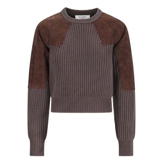 Max Mara Tropico Rib-Knit Trui - Dames - Truien - Bruin - Maat: M Wol