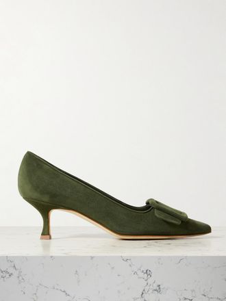 Manolo blahnik black pumps sale on sale