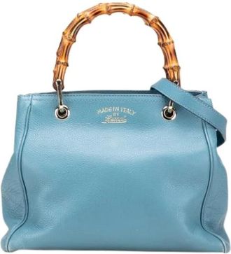 Gucci Pre-owned Handbags, female, Blue, Size: ONE SIZE Pre-owned Vintage Handbag