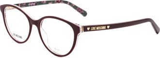 Moschino Womens Plum 52mm Opticals