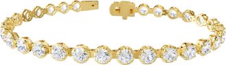 Diamond2Deal 14k Yellow Gold 7.50 Carat Round Lab Grown Diamond Tennis Bracelet 7