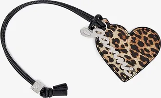 Ganni Mixed Leopard Print Bou Heart Mirror