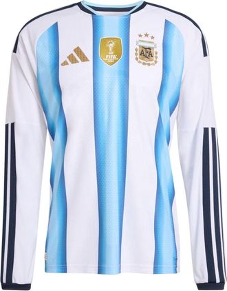adidas Argentina 26 Home Authentic Long Sleeve White Icey Blue Light Blue KA8068