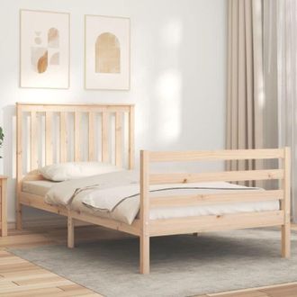vidaXL Bed Frame without Mattress 100x200 cm Solid Wood Vidaxl