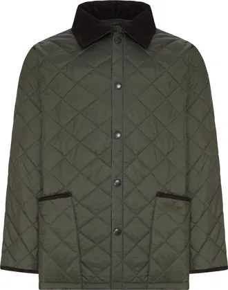 Barbour DIAMOND QUILTED JACKET WITH CONTRASTING COLLAR - Barbour - Man