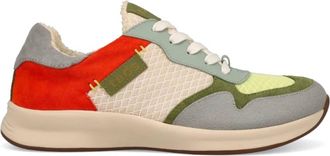 Taos Womens Detour Suede Sneaker In Green Multi