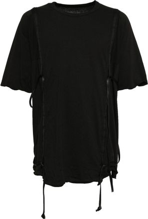 Boris Bidian Saberi T-shirt con design a inserti - Nero