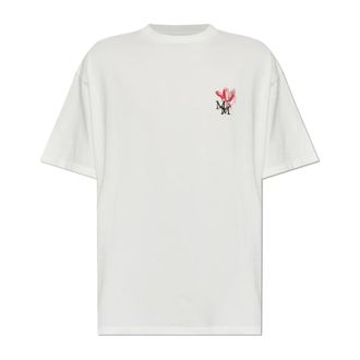 Maison Margiela T-Shirts, male, White, Size: M Logo T-Shirt