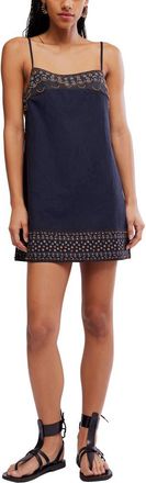 Free People Sunspell Beaded Minidress in Black Combo at Nordstrom, Size X-Small