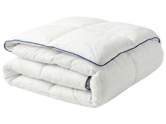 Beliani Piumino Leggero In Piuma DOca Bianco 220 X 240 Cm Cervino