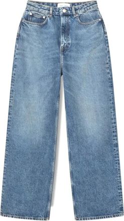 Sams&oslash;e & Sams&oslash;e Wijde Pijp Biologische Katoen Jeans - Dames - Regular Fit Jeans - Blauw - W27 L32 - Katoen - Jeans