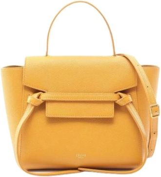 Celine Pre-owned Handbags, female, Yellow, Size: ONE SIZE Pre-owned Vintage Handbag