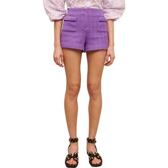 Maje Apraia Tweed Shorts in Violet at Nordstrom Rack, Size 4-6 Us / 38 Eu