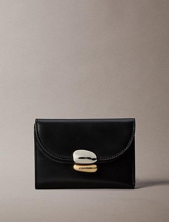 Calvin Klein Cartera De Plegado Triple De Piel