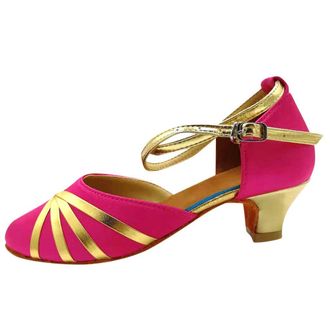 Generic Princess Dancing Ballroom Shoes Toddler Latin Baby Kids Dance Girls Baby Shoes Girl High Top Shoes (Hot Pink, 1.5 Big Kids)