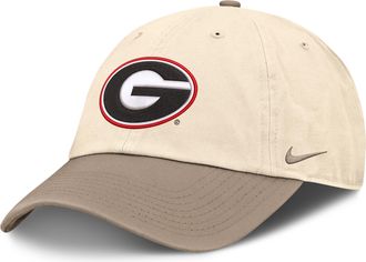 Nike Georgia Natural Club Nike Mens College Adjustable Hat in Brown | NC010DTUGBN-M4T