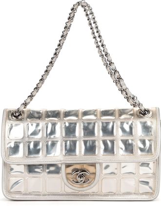Chanel Pre-owned Womens Ice cube flap Shoulder bag - Silver - One Size