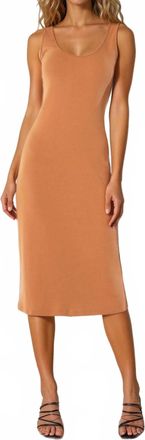 Maven West Sleeveless Bodycon Dress In Cognac