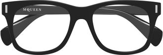 Alexander McQueen Alexander McQueen, Glasses, male, Black, Size: 52 MM Am0551O Optical Frame
