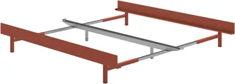 Moebe Ausziehbett 90-180 cm, 29 cm / low, terrakotta