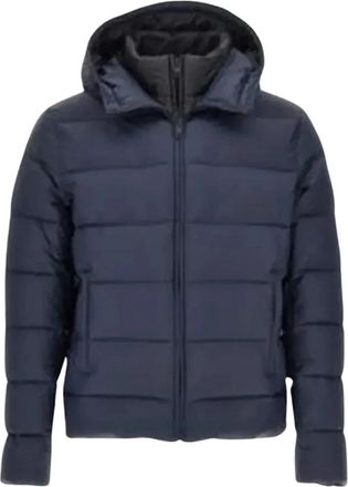 Fay DB Front Piuma Cappuccio - Heren - Winterjassen - Blauw - XL - Leer - Jassen
