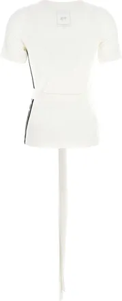 Yohji Yamamoto Stretch Lyocell with Tie Waist T-Shirt - Cream