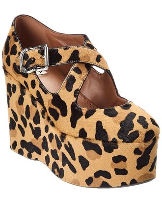 Alaia Ala&iuml;a Criss Cross Haircalf Wedge Pump