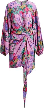 Essentiel Abito asimmetrico drappeggiato con maniche a palloncino - Viola