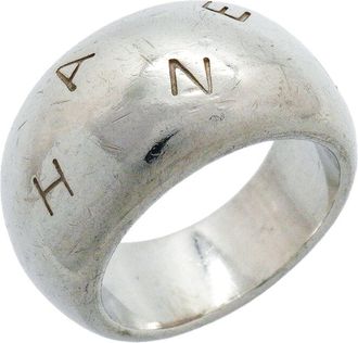 Chanel Silver 925 Band Ring (Pre-Owned)