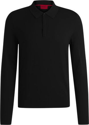 HUGO BOSS Soft Layer Polo Pullover - Heren - Polos - Zwart - S - Tops
