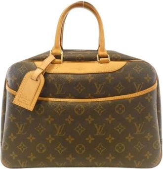 Louis Vuitton Pre-owned Handbags, male, Brown, Size: ONE SIZE Pre-owned Monogram Bowling Vanity Bag