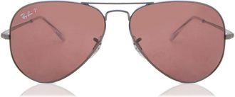 Ray-Ban RB3689 Aviator Metal II Polarized 004/AF Mens Sunglasses Grey Size 62