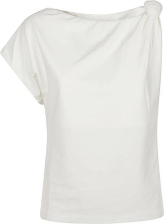 Pinko Marlena Top - Dames - T-shirts - Wit - L - Katoen - Tops