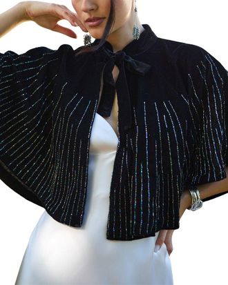 Saachi Saachi Velvet Crush Embellish Cape