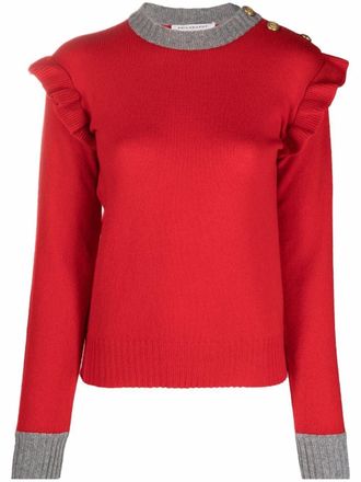 Philosophy di Lorenzo Serafini two-tone ruffled jumper - Red