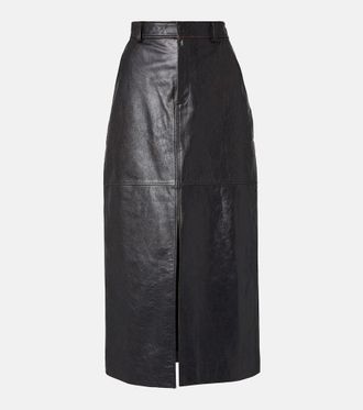Self Portrait Leather pencil skirt