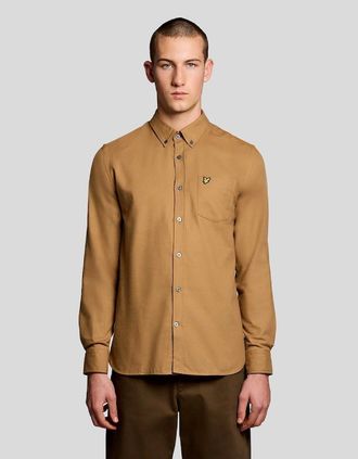 Lyle & Scott Lyle And Scott Mens Button Down Flannel Shirt - Brown - Size: 40/Regular